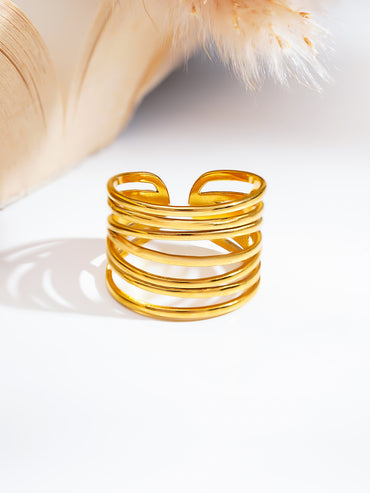 Demi Fine Wide Multi Layer Ring