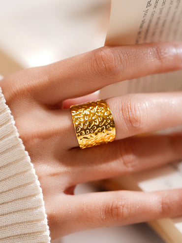 Demi Fine Hammered Wide Band Ring