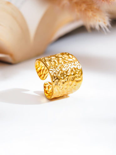 Demi Fine Hammered Wide Band Ring