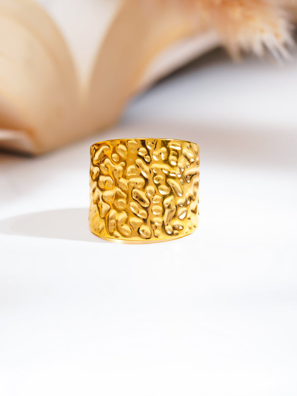 Demi Fine Hammered Wide Band Ring