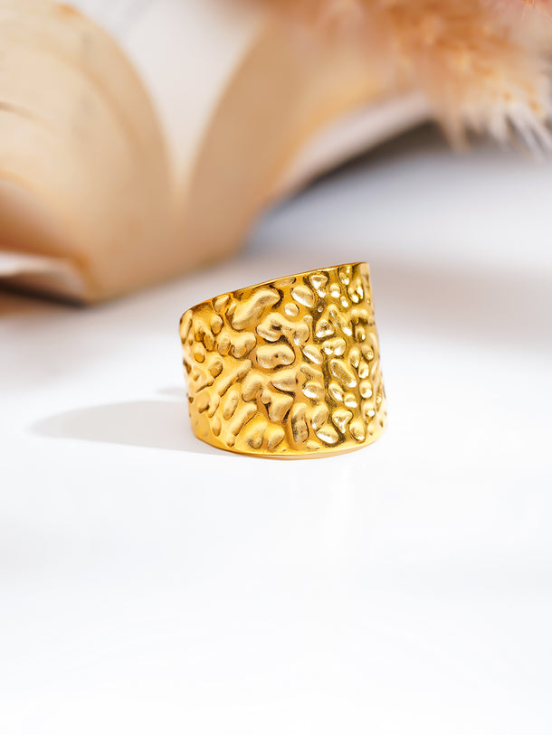 Demi Fine Hammered Wide Band Ring
