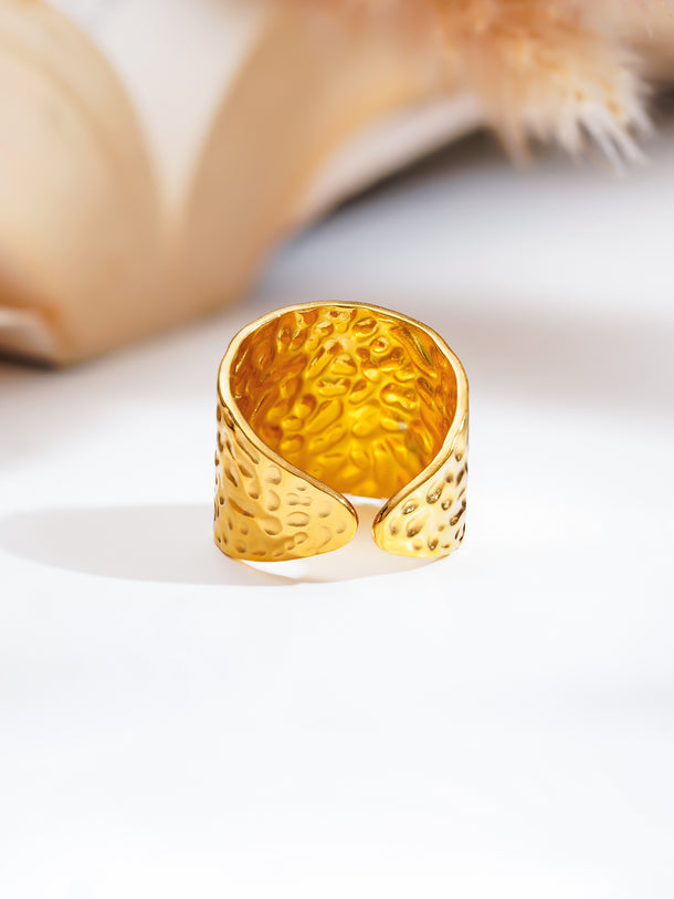 Demi Fine Hammered Wide Band Ring