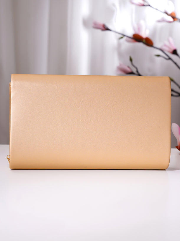 Champagne Gold Party Envelope Clutch Handbag