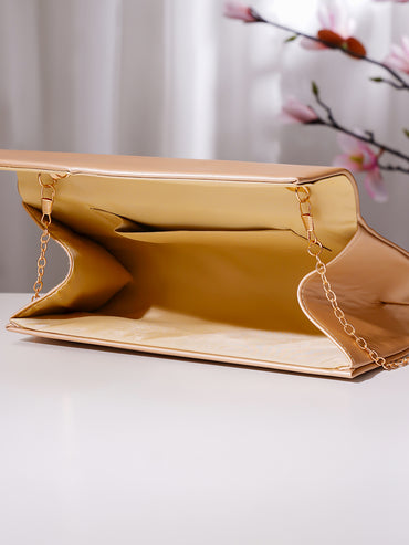 Champagne Gold Party Envelope Clutch Handbag