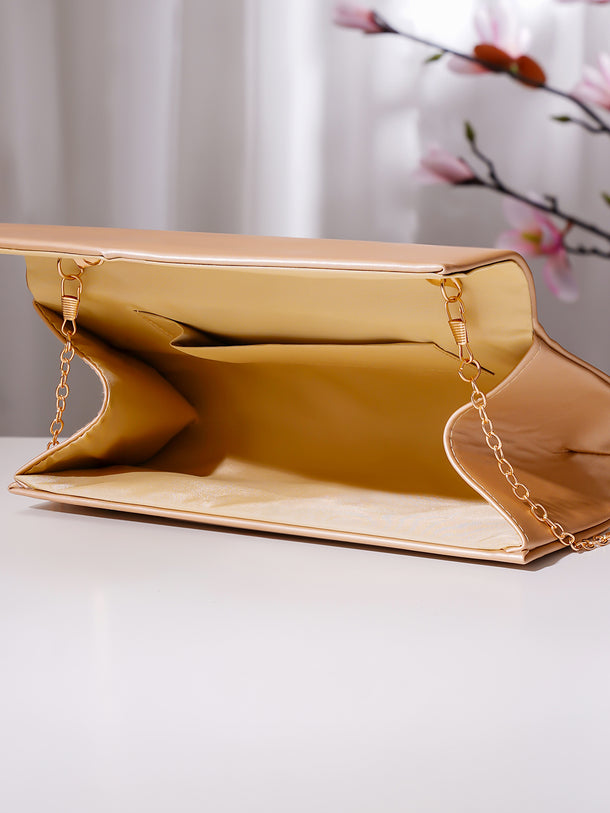 Champagne Gold Party Envelope Clutch Handbag