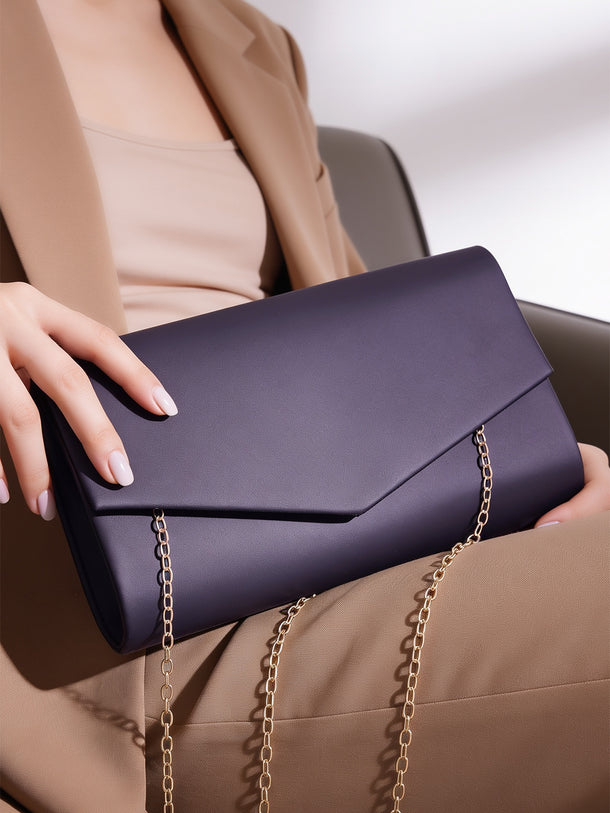 Black Envelope Clutch Handbag