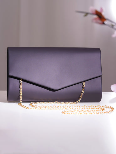 Black Envelope Clutch Handbag