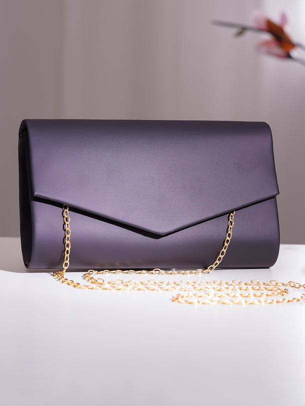 Black Envelope Clutch Handbag