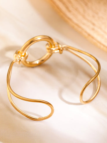 Gold Toned Modern Bracelet