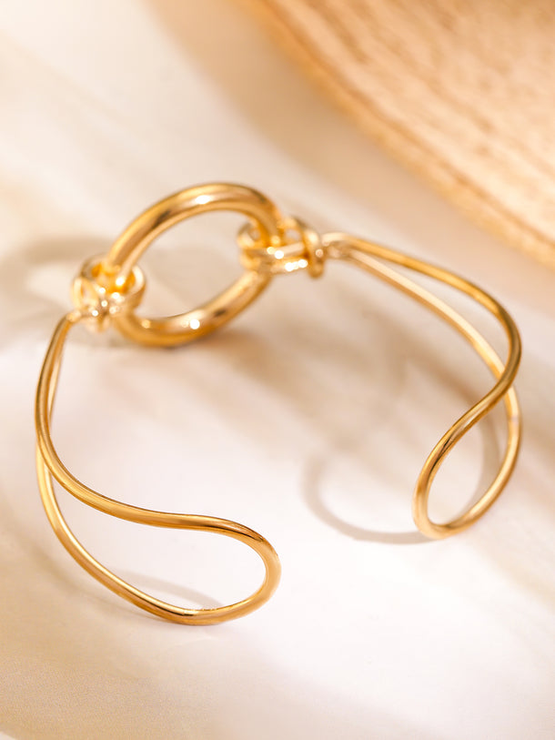 Gold Toned Modern Bracelet