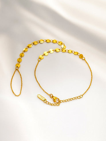 Rubans Women Handcrafted Gold-Plated Ring Bracelet