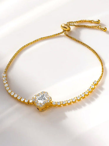 American Diamond Zirconia Studded Adjustable Bracelet