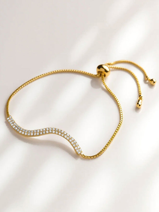 White Crystal Studded Bracelet