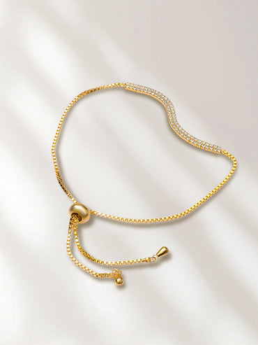 White Crystal Studded Bracelet