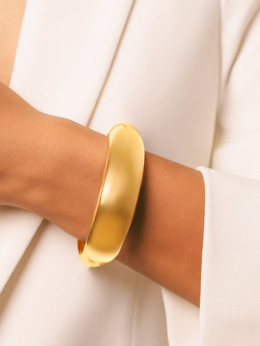 Polished Dome-Design Gold Bracelet