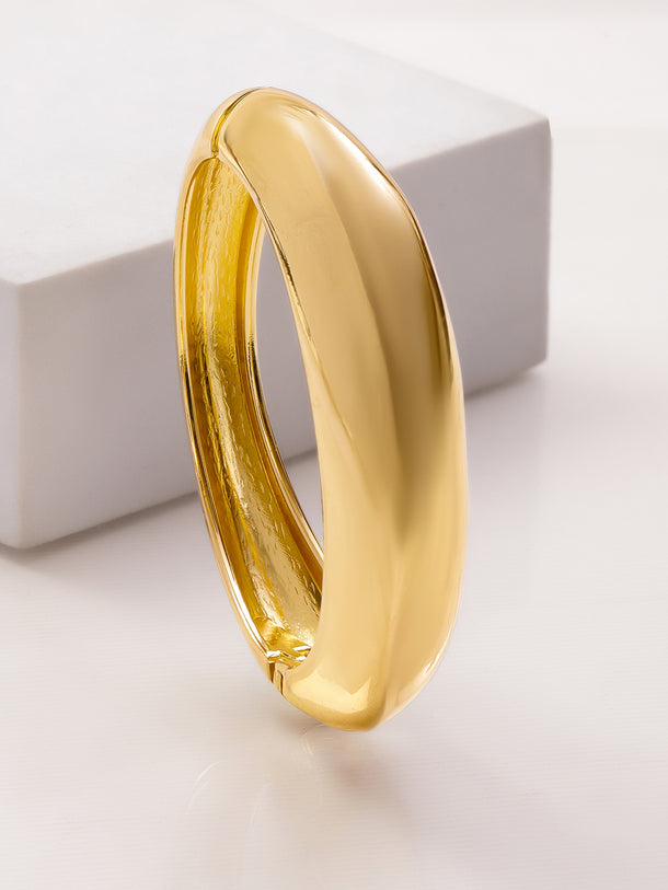 Polished Dome-Design Gold Bracelet