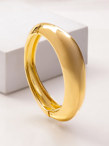 Polished Dome-Design Gold Bracelet