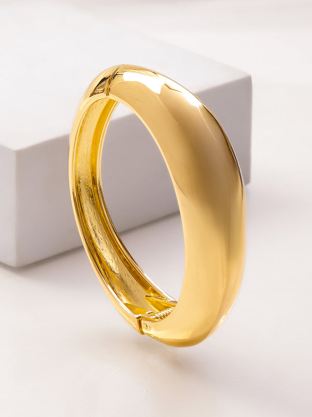 Polished Dome-Design Gold Bracelet