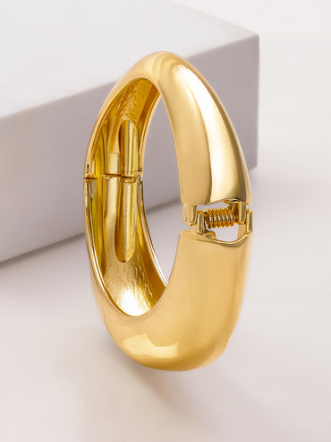 Polished Dome-Design Gold Bracelet
