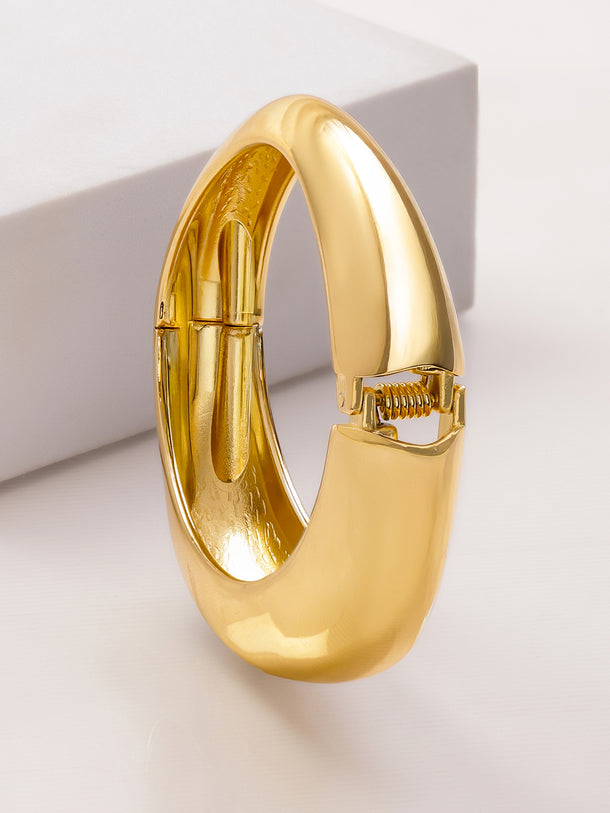 Polished Dome-Design Gold Bracelet