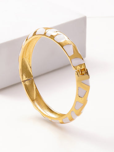 Rubans 22K Gold-Plated Bangle Bracelet