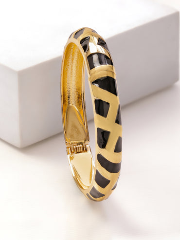 Gold Toned Black Bracelet
