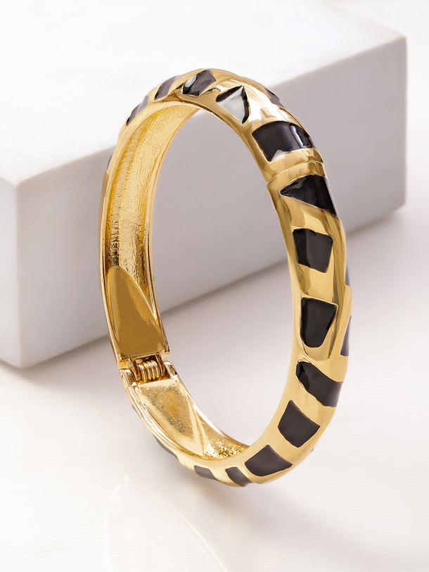 Gold Toned Black Bracelet