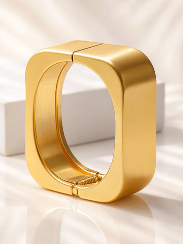 Gold Toned Geometric Bold statement Bracelet