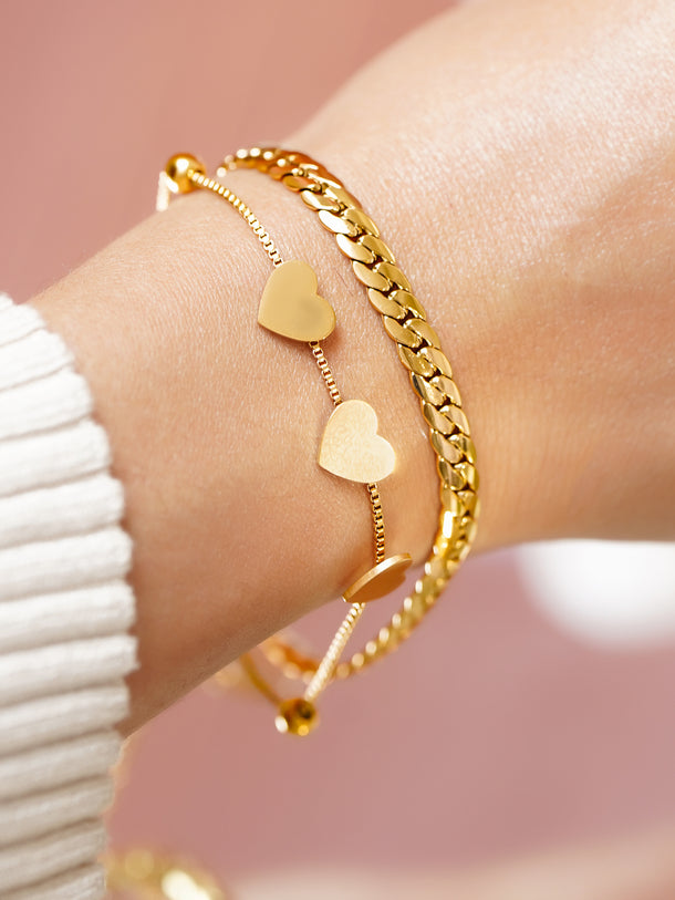 Rubans Women Handcrafted Gold-Plated Charm Bracelet