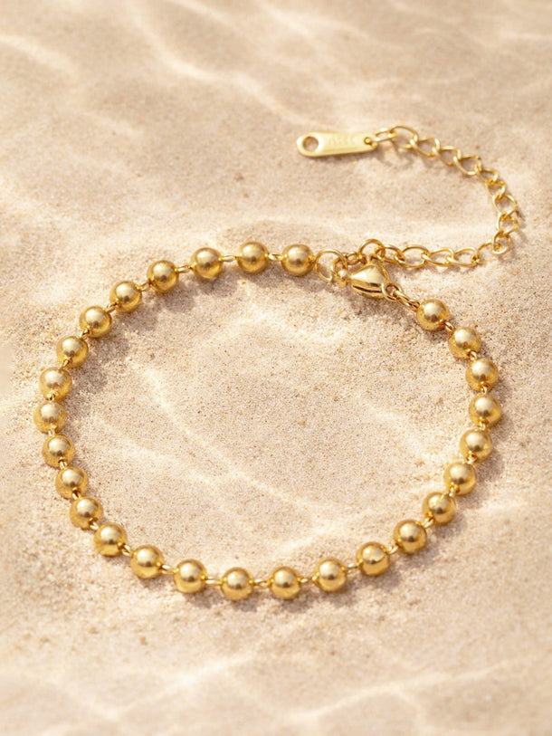 Demi Fine 18K Gold Plated Beaded Chain Bracelet | Anti Tarnish