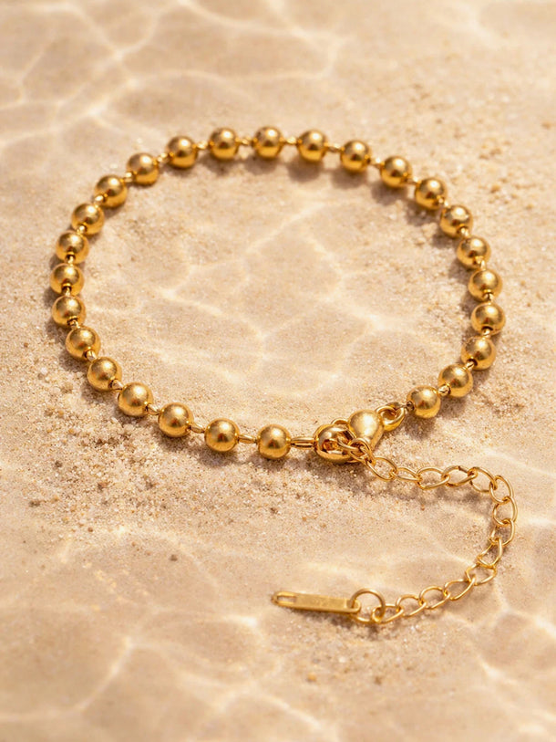 Demi Fine 18K Gold Plated Beaded Chain Bracelet | Anti Tarnish