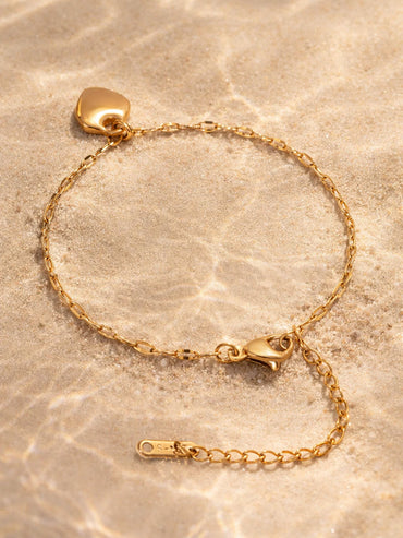 Demi Fine 18K Gold Plated Heart Twisted Chain Bracelet | Anti Tarnish