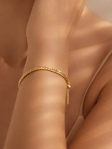 Demi Fine 18K Gold Plated Statement Chain Bracelet | Anti Tarnish