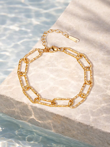 Demi Fine 18K Gold Plated Link Chain Statement Bracelet | Anti Tarnish