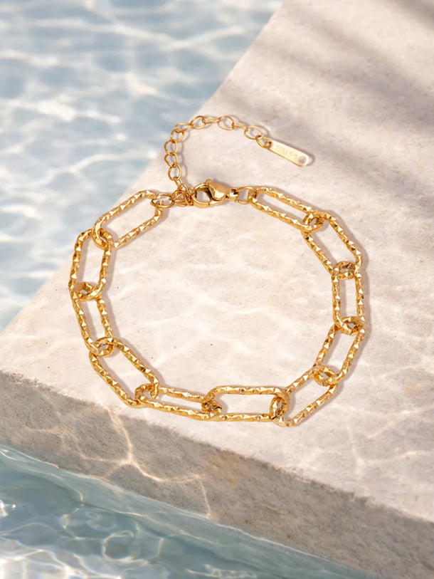 Demi Fine 18K Gold Plated Link Chain Statement Bracelet | Anti Tarnish