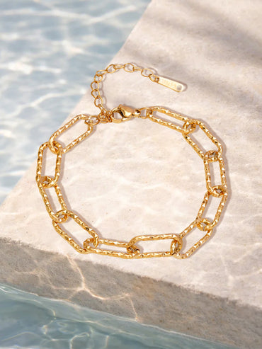 Demi Fine 18K Gold Plated Link Chain Statement Bracelet | Anti Tarnish