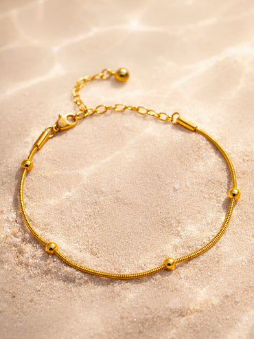 Demi Fine Gold Plated Beaded Chain Bracelet | Anti Tarnish