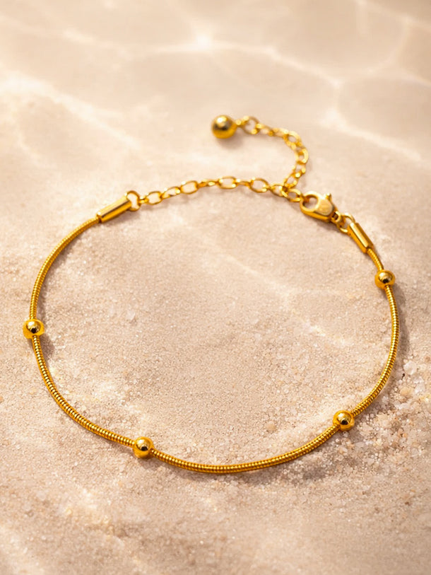 Demi Fine Gold Plated Beaded Chain Bracelet | Anti Tarnish