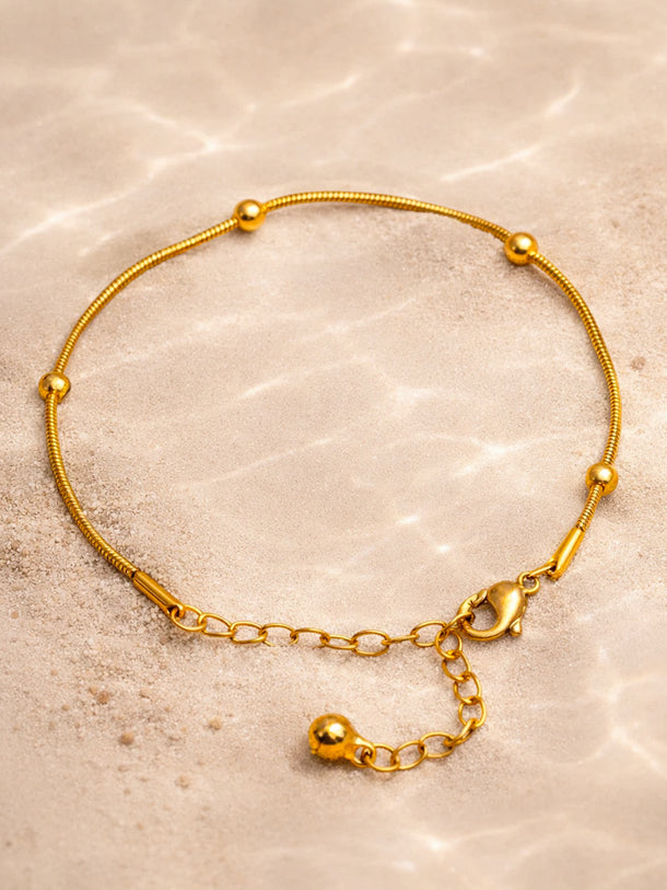 Demi Fine Gold Plated Beaded Chain Bracelet | Anti Tarnish