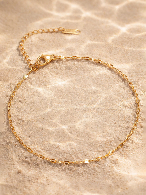 Demi Fine Gold Plated Textured Chain Bracelet | Anti Tarnish