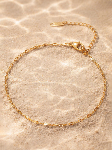 Demi Fine Gold Plated Textured Chain Bracelet | Anti Tarnish