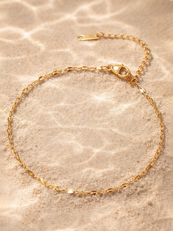 Demi Fine Gold Plated Textured Chain Bracelet | Anti Tarnish