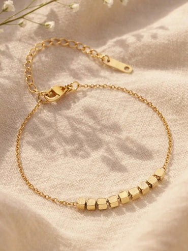 Demi Fine Gold Plated Disc Charm Chain Bracelet | Anti Tarnish