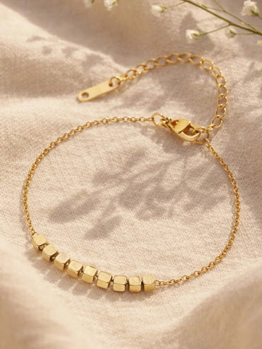 Demi Fine Gold Plated Disc Charm Chain Bracelet | Anti Tarnish