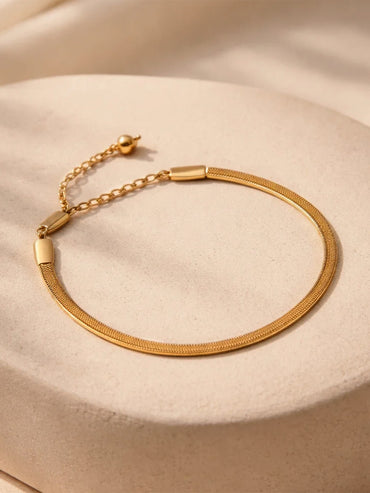 Demi Fine 18K Gold Plated Minimal Snake Chain Bracelet | Anti Tarnish