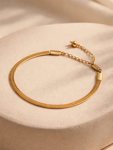 Demi Fine 18K Gold Plated Minimal Snake Chain Bracelet | Anti Tarnish