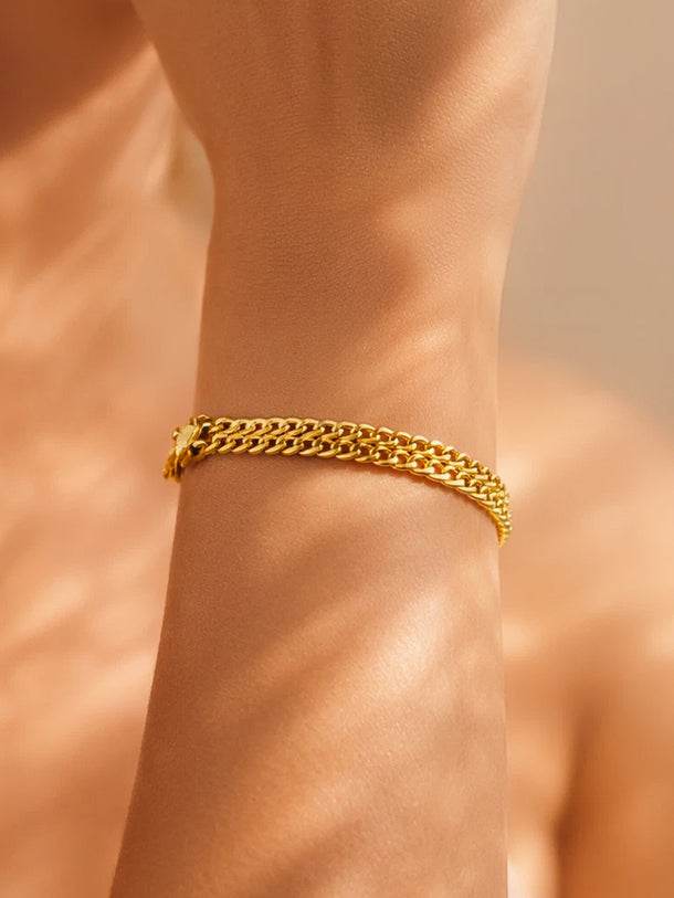 Demi Fine 18K Gold Plated Chunky Chain Statement Bracelet | Anti Tarnish