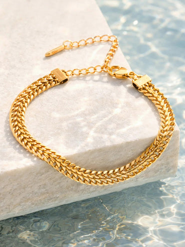 Demi Fine 18K Gold Plated Chunky Chain Statement Bracelet | Anti Tarnish