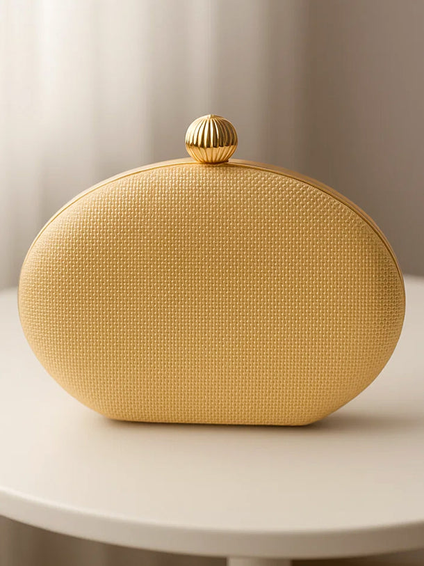 Metallic Gold Glam Evening Clutch
