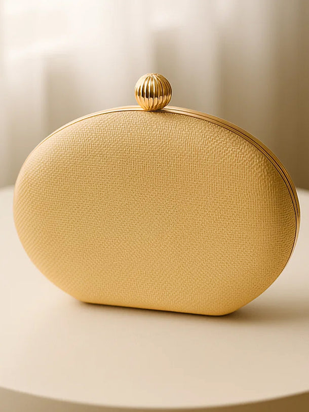 Metallic Gold Glam Evening Clutch